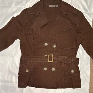 Apt. 9 Brown Double-Breasted Trench Coat